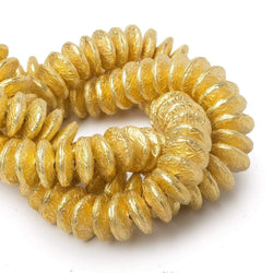 10mm 22kt Gold Plated Copper Disc with Crosshatch Pattern 8 inch 52 pieces (ONLINE ORDER ONLY)