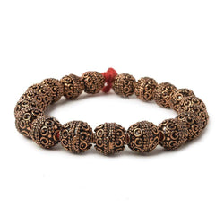 10mm Antiqued Copper Beads Roval Persian 8 inch 19 pcs (ONLINE ORDER ONLY)