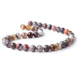 10mm Botswana Agate plain round beads 16 inch 39 pieces AAA (ONLINE ORDER ONLY)
