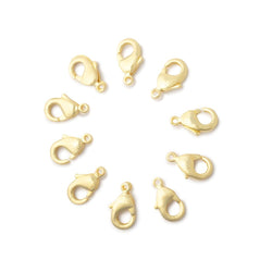 10mm Brushed Lobster Clasp Set of 10 Pieces (ONLINE ORDER ONLY)