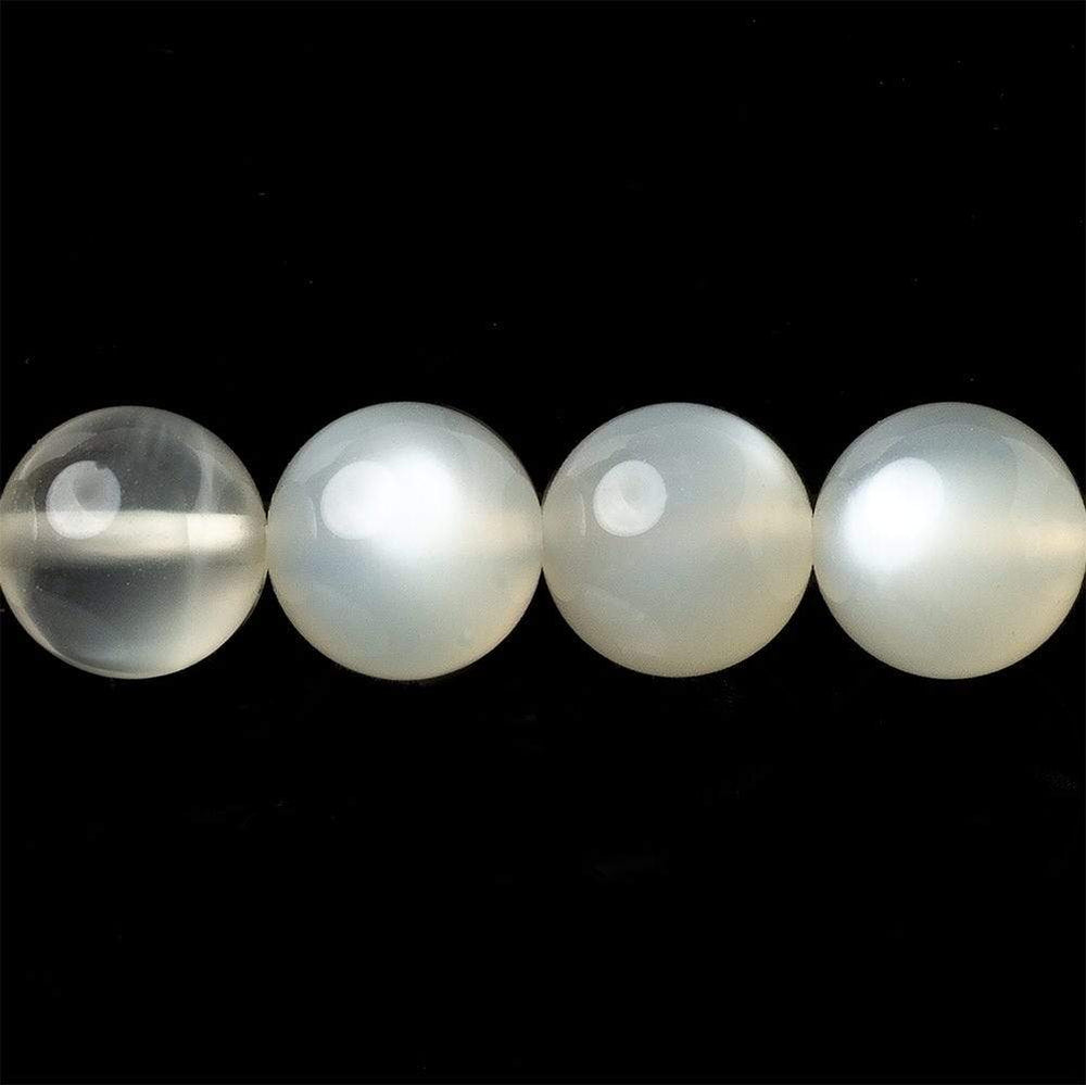 10mm Ceylon Off White Moonstone Plain Rounds 16 inch 41 beads AA (ONLINE ORDER ONLY)