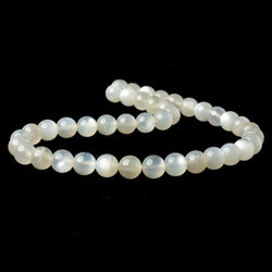 10mm Ceylon Off White Moonstone Plain Rounds 16 inch 41 beads AA (ONLINE ORDER ONLY)