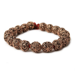 10mm Copper Bead Bead Round Miligrain Circles 8 inch 18 pcs (ONLINE ORDER ONLY)