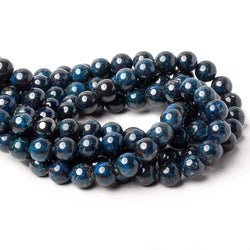 10mm Dark Chrysocolla Plain Rounds 16 inch 40 beads A (ONLINE ORDER ONLY)
