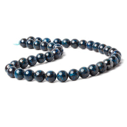 10mm Dark Chrysocolla Plain Rounds 16 inch 40 beads A (ONLINE ORDER ONLY)