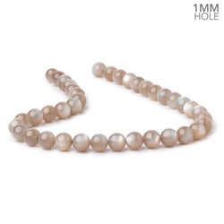 10mm Greige Moonstone Plain Round Beads 15.5 inch 39 pieces AAA 1mm Hole (ONLINE ORDER ONLY)