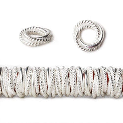10mm Plain & Twist Mobius Spacers with 5mm Large Hole 8 inch 82 Beads (ONLINE ORDER ONLY)