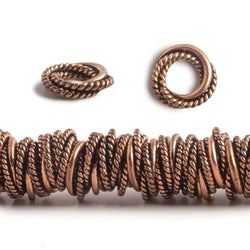 10mm Plain & Twist Mobius Spacers with 5mm Large Hole 8 inch 82 Beads (ONLINE ORDER ONLY)