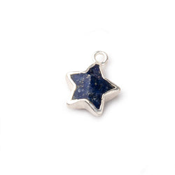 10mm Silver Leafed Lapis Lazuli Faceted Star Focal Pendant 1 piece (ONLINE ORDER ONLY)