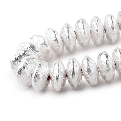 10mm Sterling Silver plated Copper Disc Beads 8 inch 40 pieces (ONLINE ORDER ONLY)