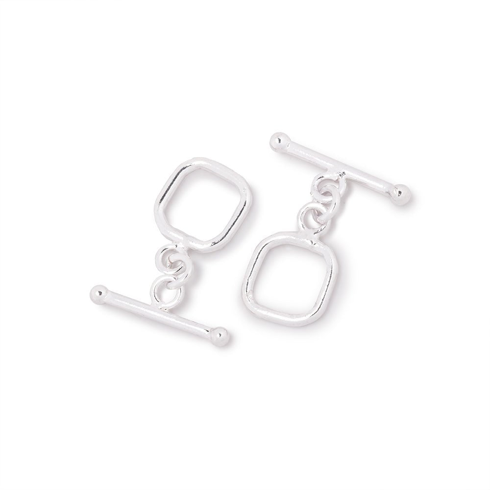 10mm Sterling Silver Rounded Square Toggle 1 piece (ONLINE ORDER ONLY)