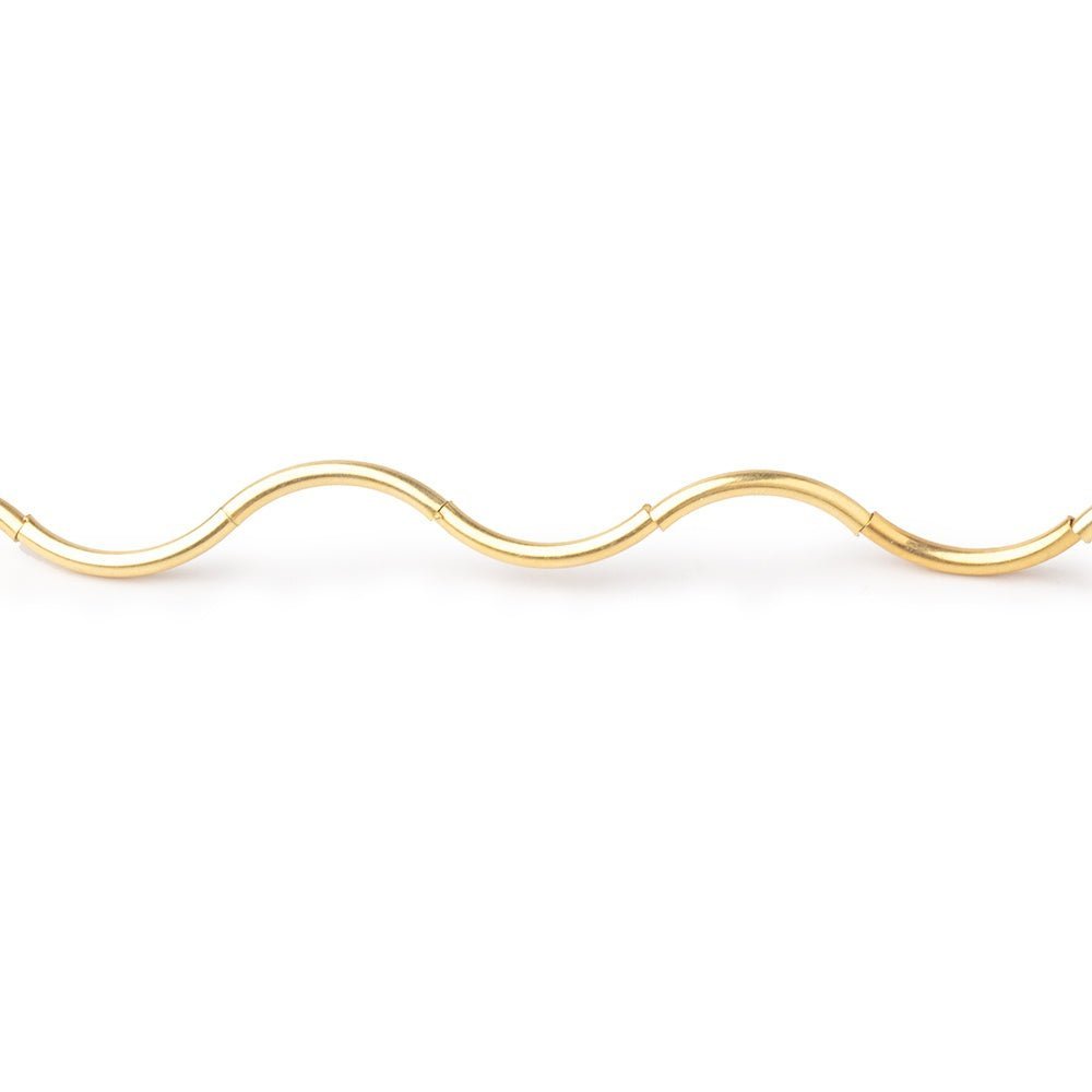 10mm x 1mm Curved Tube Beads 32 inch 80 pieces