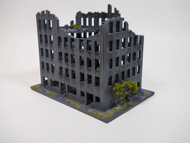 Ruined City Building, 8" x 4" (MDF) - 15MMDF262-3 (Online Order Only)