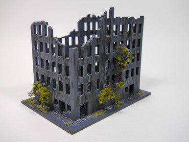 Ruined City Building, 8" x 4" (MDF) - 15MMDF262-3 (Online Order Only)