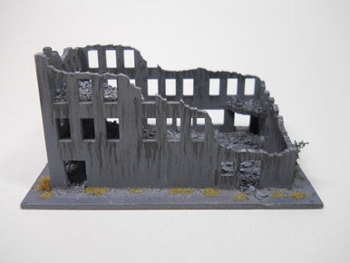 Ruined City Building (Wood) - 15MMDF261 (Online Order Only)
