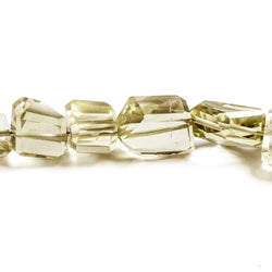 10x10-15x10mm Lemon Quartz faceted nugget beads 10 inch 20 pieces (ONLINE ORDER ONLY)