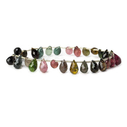 10x6mm Multi-color Tourmaline Faceted Tear Drops (ONLINE ORDER ONLY)