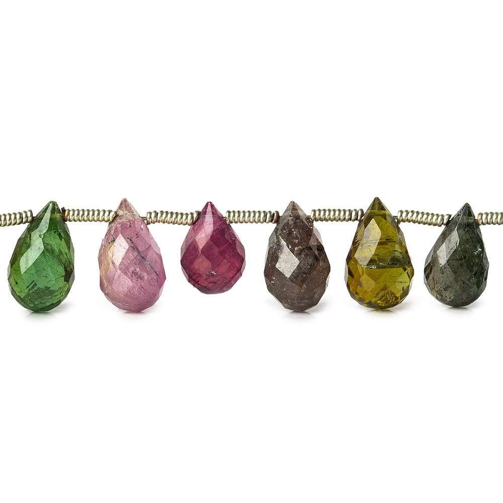 10x6mm Multi-color Tourmaline Faceted Tear Drops (ONLINE ORDER ONLY)
