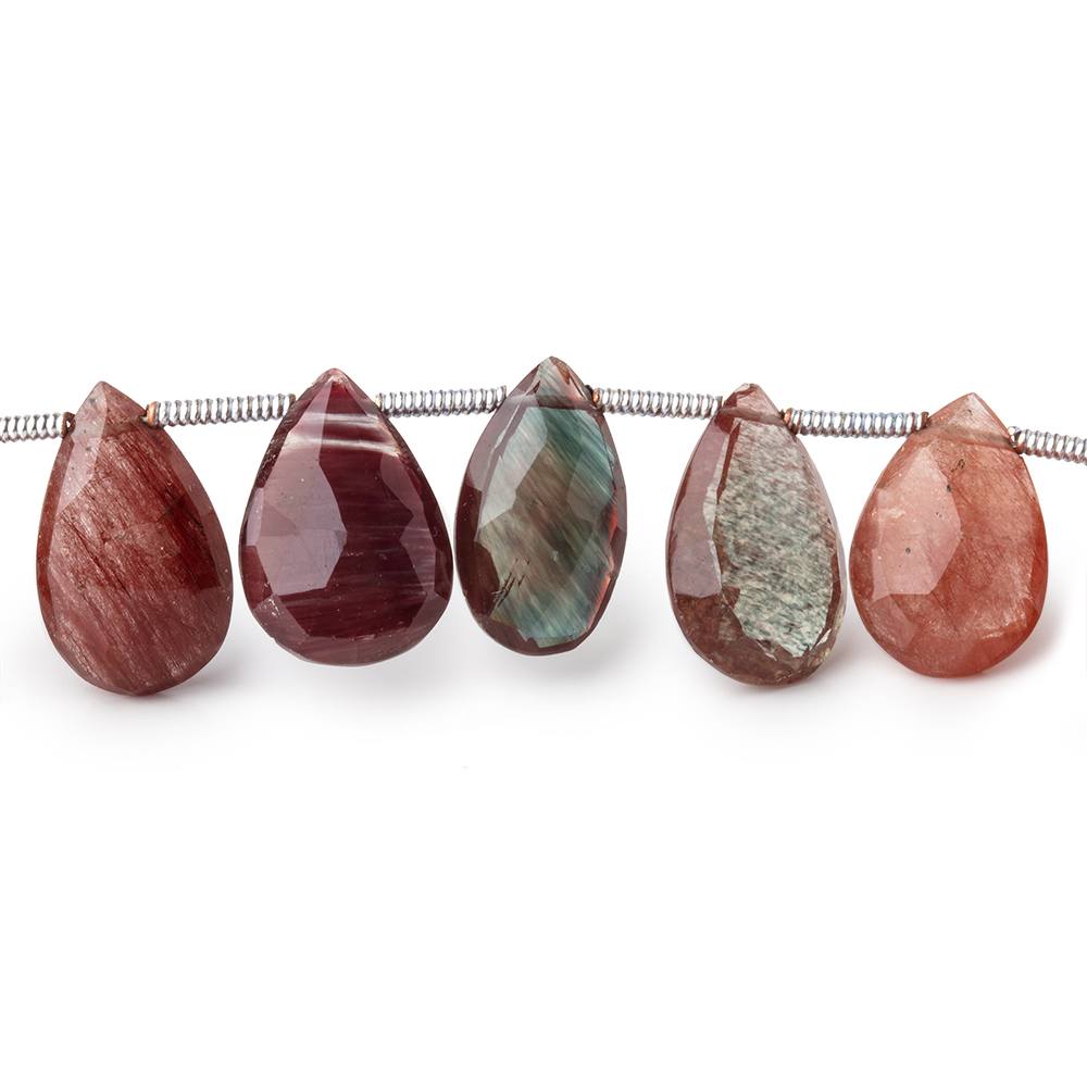 10x7-13x9mm Andesine Faceted Pear Beads 7.5 inch 20 pieces (ONLINE ORDER ONLY)