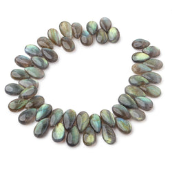 5x8-10x7mm Labradorite Plain Pear Beads 7 inch 50 pieces (ONLINE ORDER ONLY)