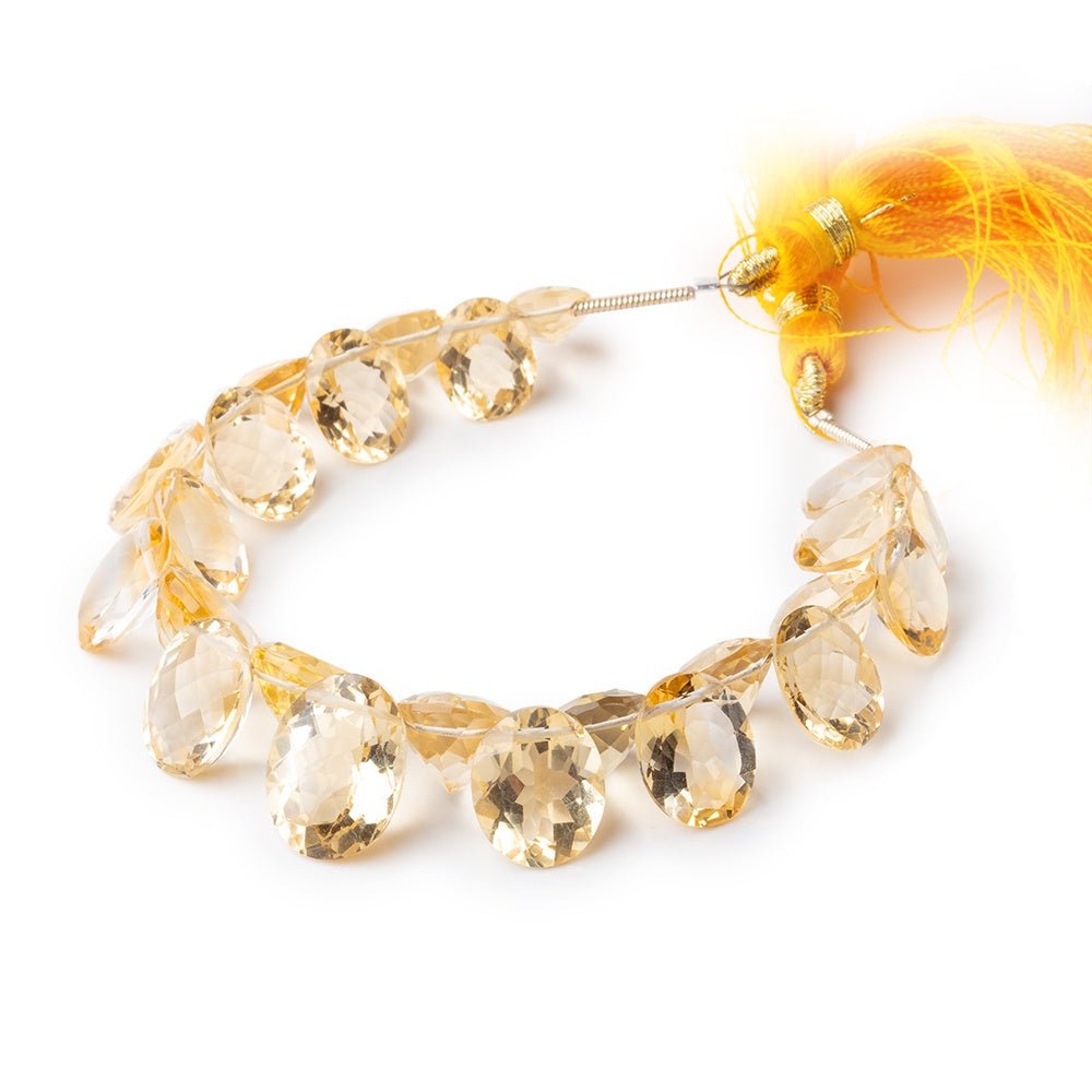 10x8-14x11mm Citrine Pavilion Faceted Oval Beads 5.5 inch 24 pieces AAA (ONLINE ORDER ONLY)
