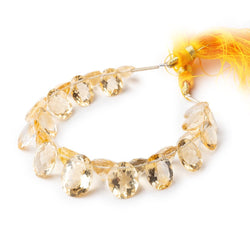10x8-14x11mm Citrine Pavilion Faceted Oval Beads 5.5 inch 24 pieces AAA (ONLINE ORDER ONLY)