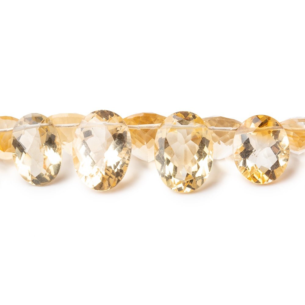 10x8-14x11mm Citrine Pavilion Faceted Oval Beads 5.5 inch 24 pieces AAA (ONLINE ORDER ONLY)