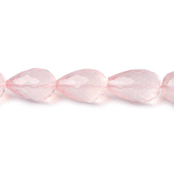 9x7-14x7mm Rose Quartz straight drilled faceted tear drops 16 inch 35 pieces (ONLINE ORDER ONLY)