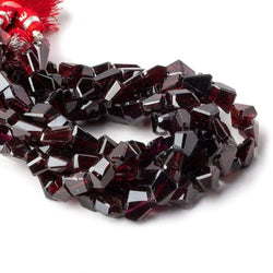 10x8.5-12.5x9mm Garnet Faceted Nugget Beads 10 inch 24 pieces A (ONLINE ORDER ONLY)