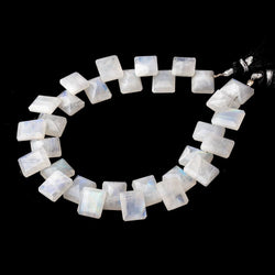 10x8mm Rainbow Moonstone Emerald Cut Rectangles 7.5 inch 30 Beads AA (ONLINE ORDER ONLY)