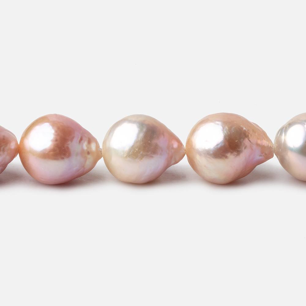 10x9-10x13mm Tri Color Baroque Freshwater Pearls 16 inch 33 pieces AA grade (ONLINE ORDER ONLY)