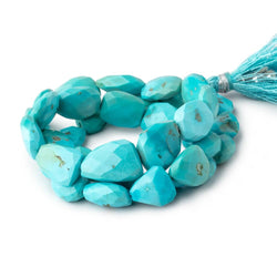 10x9-15.5x11mm Sleeping Beauty Turquoise Faceted Nuggets 16 inch 33 Beads (ONLINE ORDER ONLY)