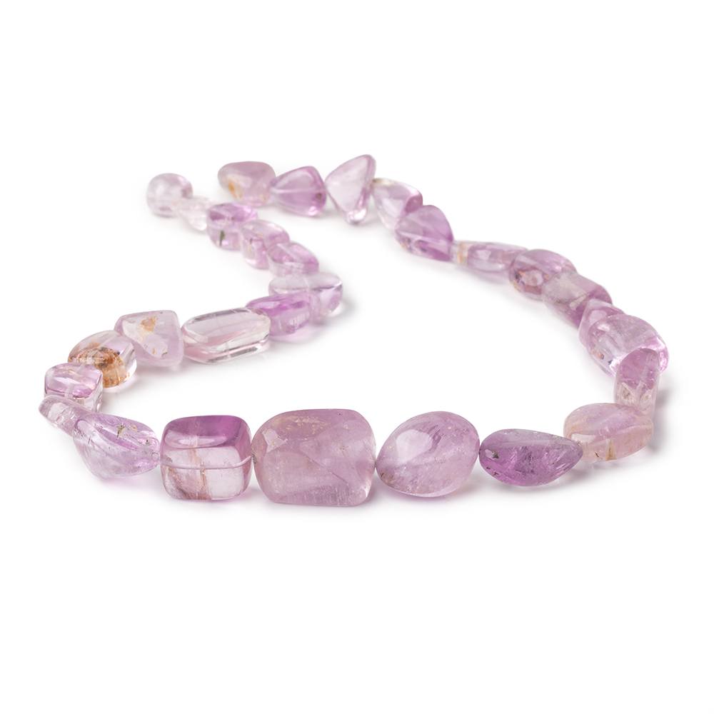 10x9-23x15mm Kunzite plain nuggets 18 inch 34 beads (ONLINE ORDER ONLY)