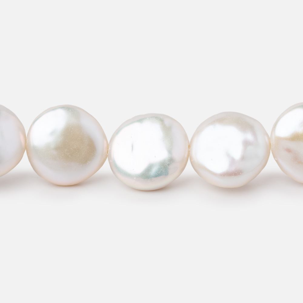 11-12mm Creamy White Coin Freshwater Pearls 15.5 inch 33 Beads AAA (ONLINE ORDER ONLY)