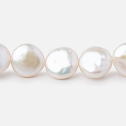 11-12mm Creamy White Coin Freshwater Pearls 15.5 inch 33 Beads AAA (ONLINE ORDER ONLY)