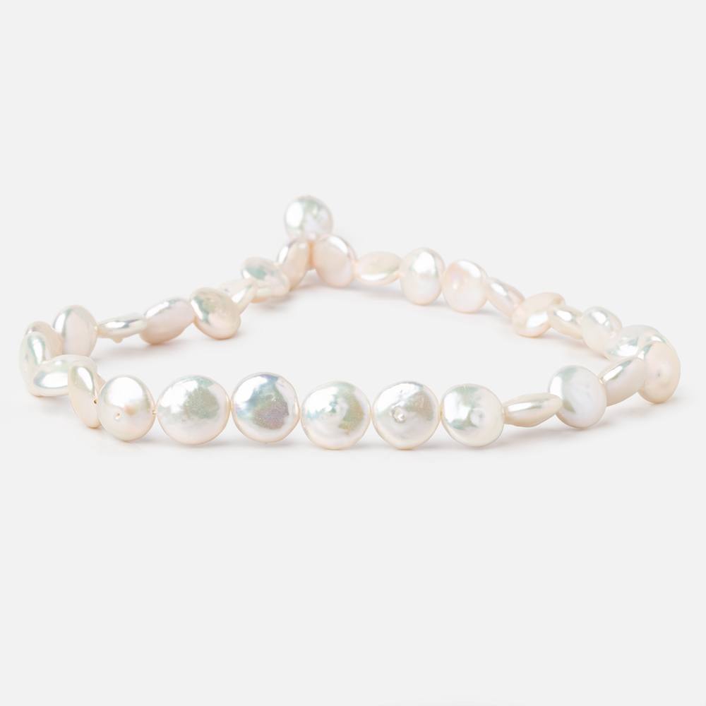 11-12mm Creamy White Coin Freshwater Pearls 15.5 inch 33 Beads AAA (ONLINE ORDER ONLY)