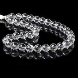 10mm Crystal Quartz faceted round beads 16 inch 42 pieces AAA (ONLINE ORDER ONLY)