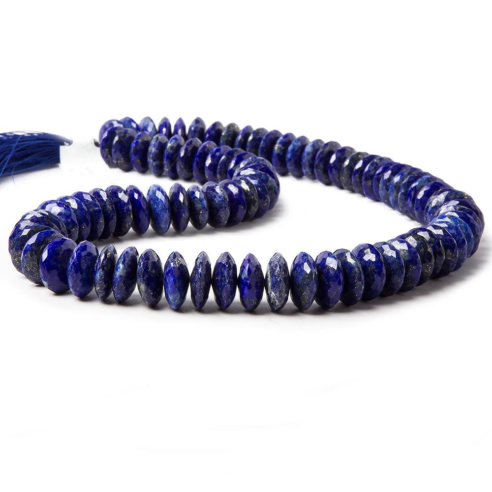 11 - 13mm Lapis Lazuli German Faceted Rondelle Beads 16 inch 83 pieces (ONLINE ORDER ONLY)