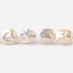 11-14mm Pale Peach Straight Drilled Keshi Freshwater Pearls 16 inch 32 pieces (ONLINE ORDER ONLY)