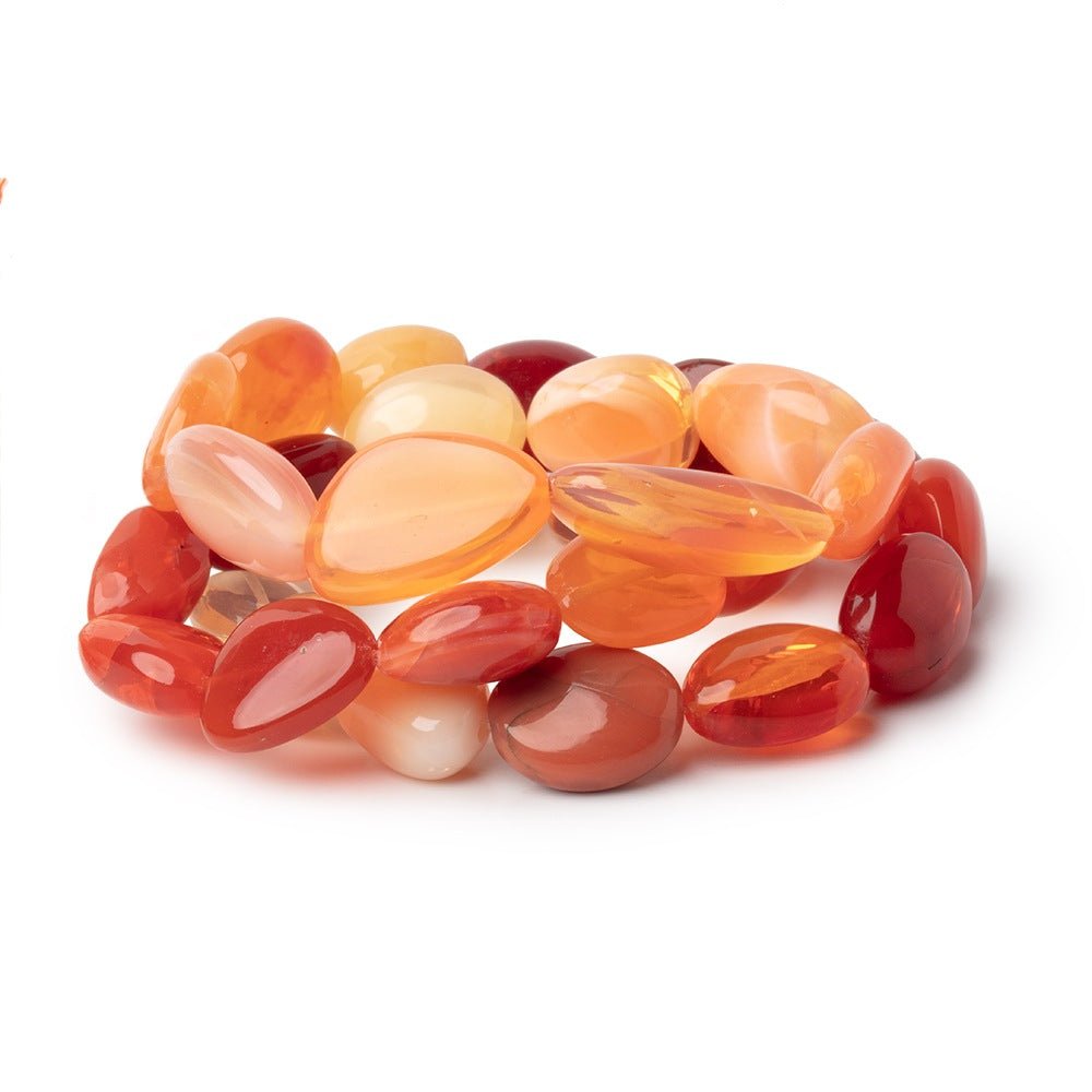 11-20mm Mexican Fire Opal Plain Nugget Beads 17 inch 32 pieces (ONLINE ORDER ONLY)
