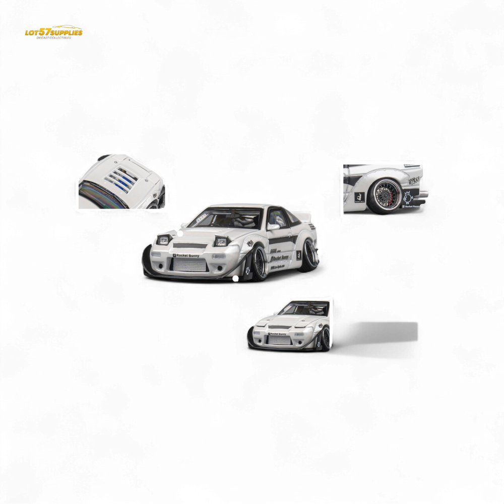 MicroTurbo Custom 180SX - Pandem Rocket Bunny White 1:64 (ONLINE ORDER ONLY)