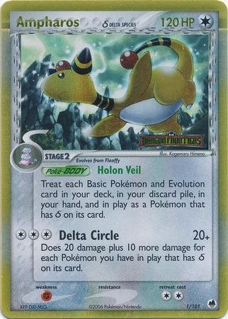 Ampharos (1/101) (Delta Species) (Stamped) [EX: Dragon Frontiers] (Online Only)