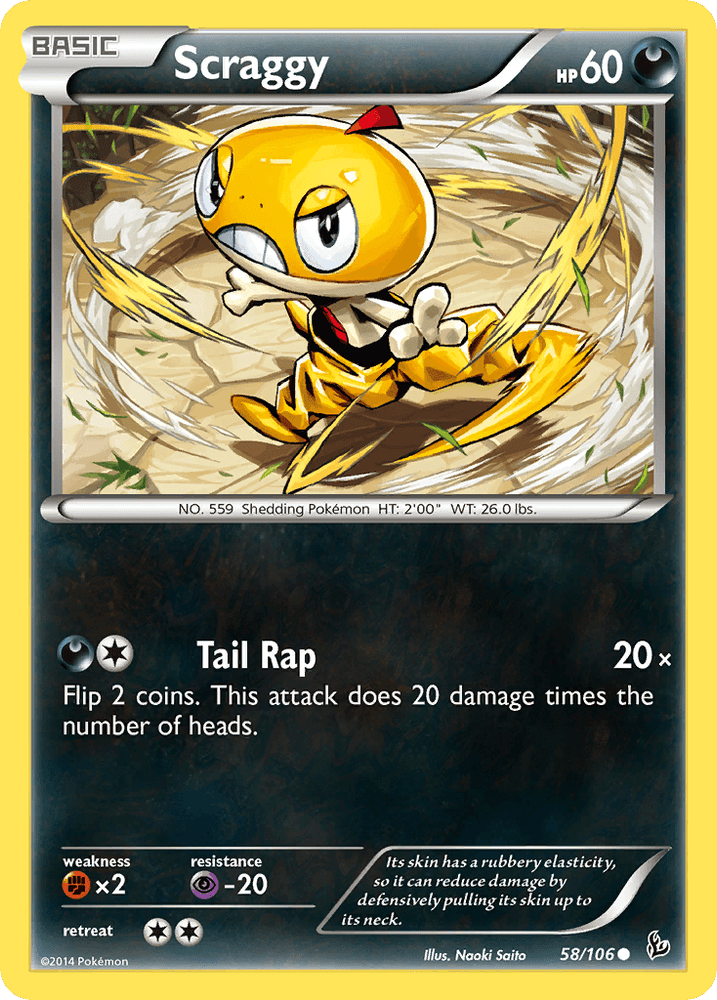Scraggy (58/106) [XY: Flashfire] (Online Only)