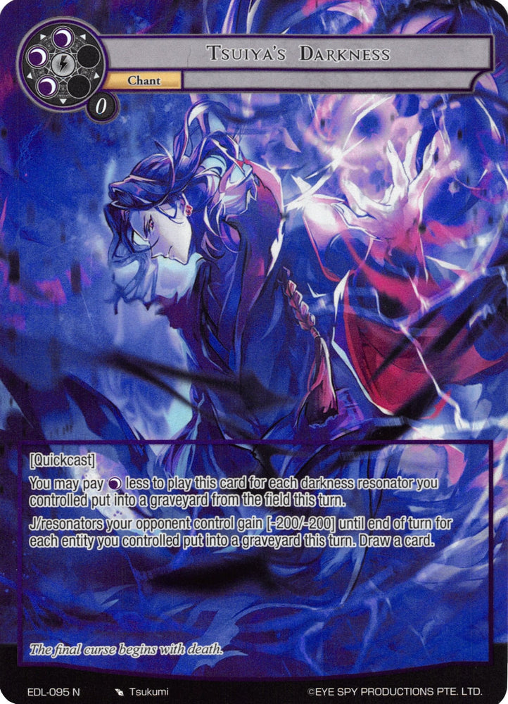 Tsuiya's Darkness (Full Art) (EDL-095) [The Epic of the Dragon Lord]