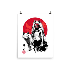 Wolf Girl Sumi-e (Online Order Only)