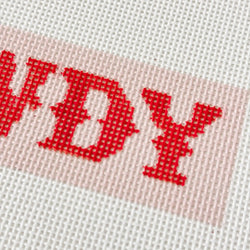 Cotswold Co Designs - Hand-Painted “Howdy” Bookmark Needlepoint Canvas | 2” x 7”  (ONLINE ORDER ONLY)