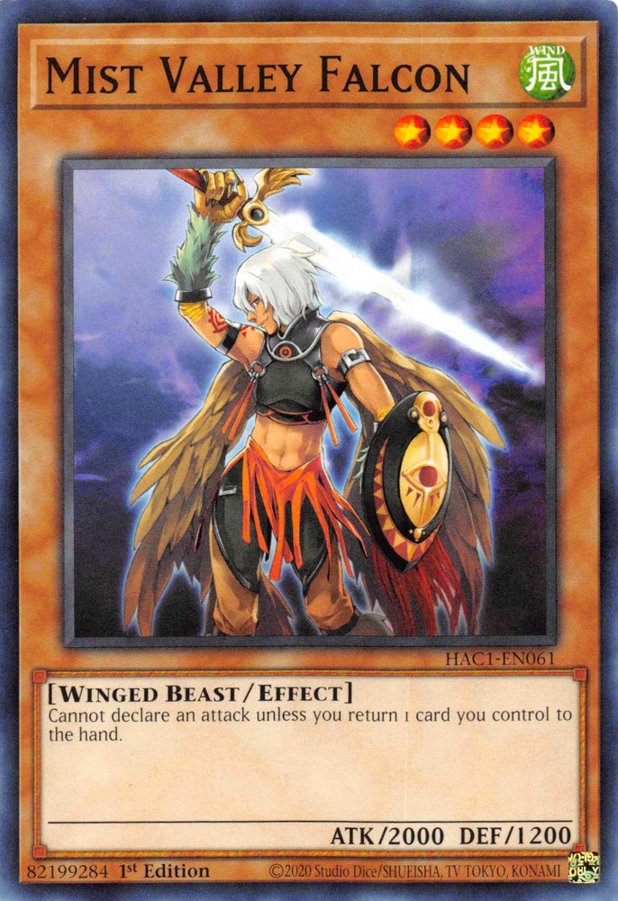 Mist Valley Falcon [HAC1-EN061] Common (ONLINE ORDER ONLY)
