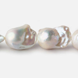 11.5x16-15x25mm White Ultra Baroque Freshwater Pearl 16 inch 19 pieces A (ONLINE ORDER ONLY)