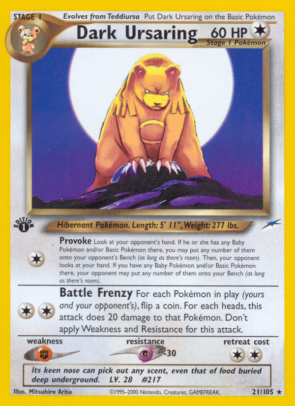 Dark Ursaring (21/105) [Neo Destiny 1st Edition] (Online Only)