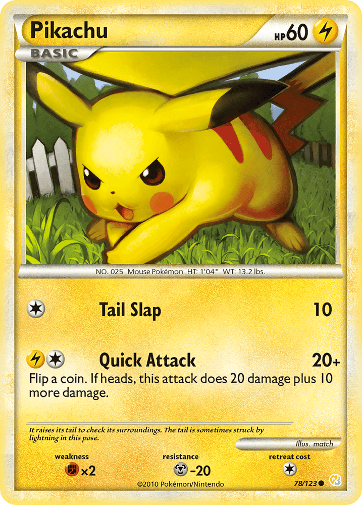Pikachu (78/123) [HeartGold & SoulSilver: Base Set] (Online Only)